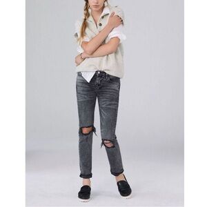 ANTHROPOLOGIE | PILCRO The Slim Boyfriend Gray Distressed Jeans Size 30